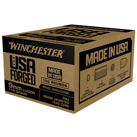WIN USA FORGED 9MM 115GR FMJ 150/5 - Sale
